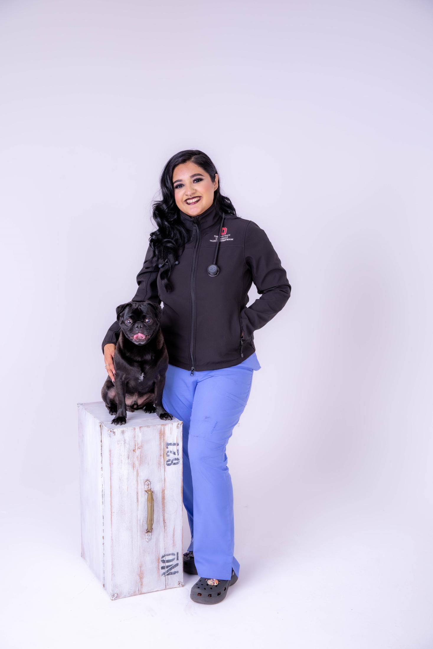 Picture of Mya Ajanel and her dog