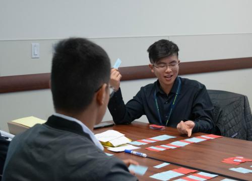 Students in discussion
