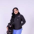 Picture of Mya Ajanel and her dog